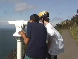 James and John check out the views from the coast path at Valley of the Rocks near Lynton